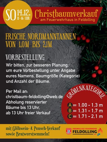 Christbaumverkauf Flyer